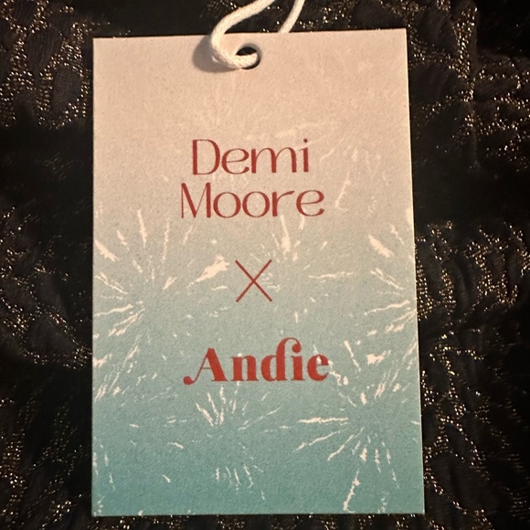 New! Andie Swim X Demi Moore The Marseilles One Piece Swimsuit Black Gold Size S - Picture 6 of 15